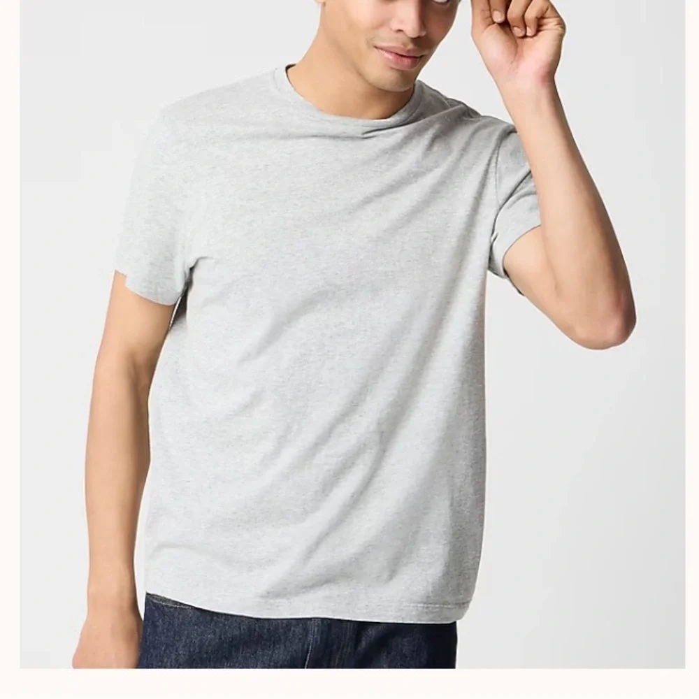 J crew heather grey Cotton washed jersey tee